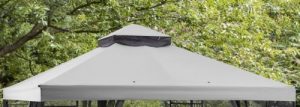 Mainstays Easy Assembly Garden Gazebo with Grey Canopy