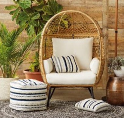 Gardens Ventura Patio Egg Chair, Better Homes And Gardens Patio Furniture Replacement Cushions Azalea