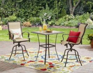 Mainstays Wesley Creek Bar Height Bistro Sets for Outdoor