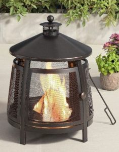 Mainstays 22-Inch Round Steel Wood Burning