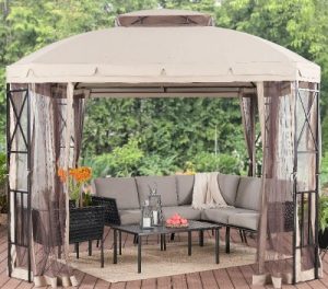 Outdoor Screened Gazebo-Mainstays Alton Heights 10' x 10' Gazebo