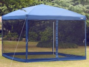 Outdoor Screened Gazebo-Pop up Canopy with Netting Screen