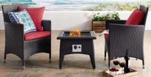 Patio Set with fire pit-Convene 3 Piece Set with fire pit