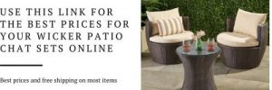 Wicker patio chat sets