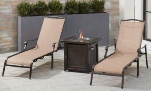 Hanover Moaco 2 loungers with firepit