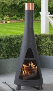 Wood Burning Patio Fire Pits-Steel Chiminea