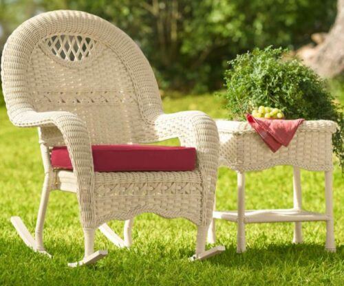 Wicker Patio Furniture Sets-Prospect Hill two rockers and side table