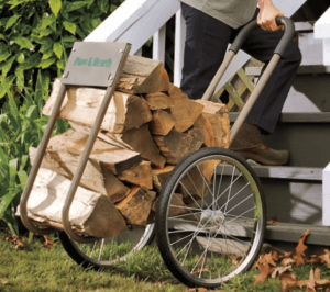 Big-wheeled-rolling-wood-cart