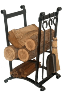 Hammered Steel Curved log rack