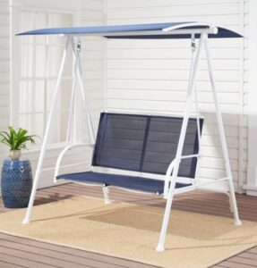 Mainstays 2 Person canopy swing White and blue