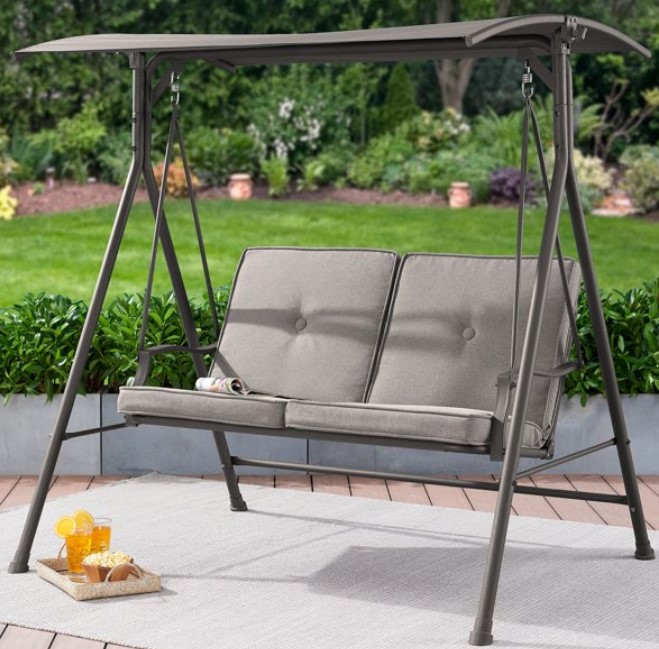 Mainstays Holten Ridge swing with cushions