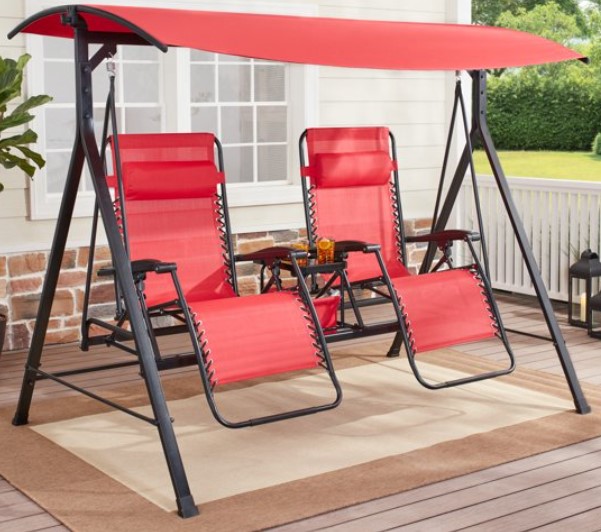 2 Person Patio Swing with Canopy