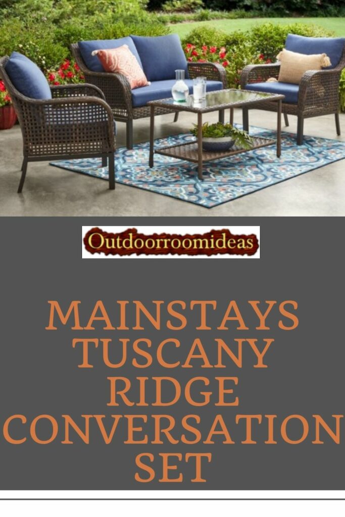 mainstays tuscany ridge 4 piece conversation set