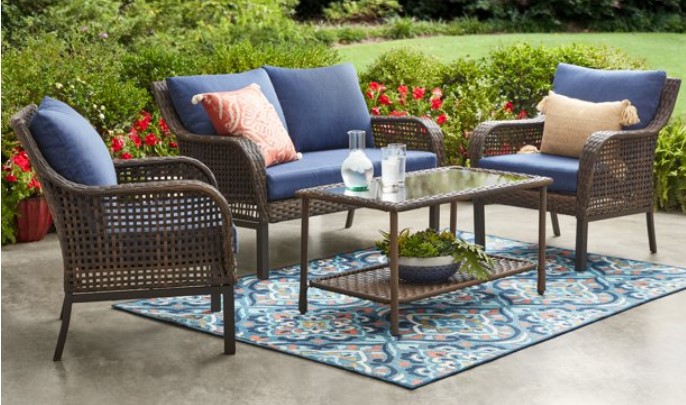 Mainstays Tuscany Ridge Resin Wicker Patio Conversation Set 