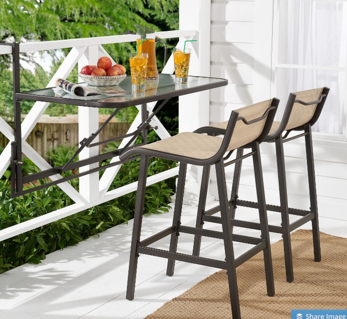 mainstays bar height patio set