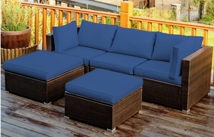 Goplus 5-Piece Sectional Seating