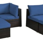 Goplus sectional with love seat and lounger