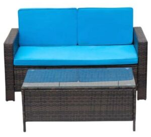 Vineego love seat and coffee table