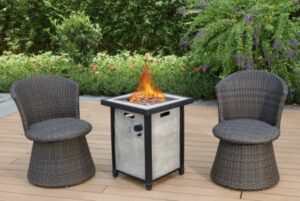 Modern Depot chat set with fire pit