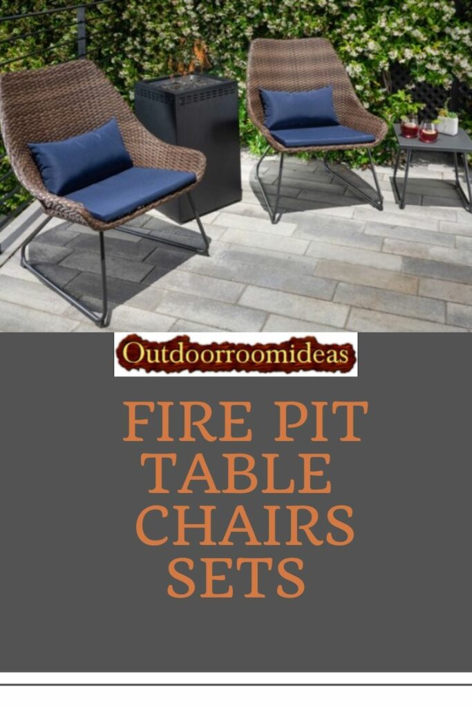 Fire Pit table chairs Set 