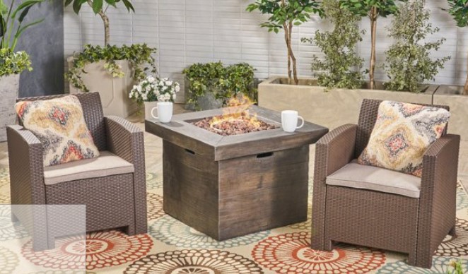 Ezequiel Fire Pit Sets with Chairs