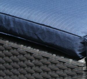 MF Studio sectional cushion and resin wicker details