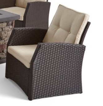 Propane Fire Pit Patio Set -  Club Chairs