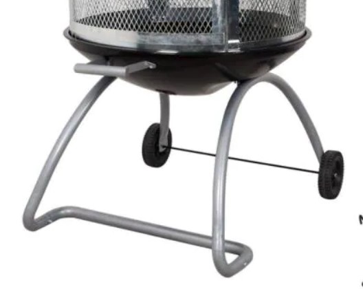 Portable Wheeled Fire Pit-Living Accents fire pit bottom details