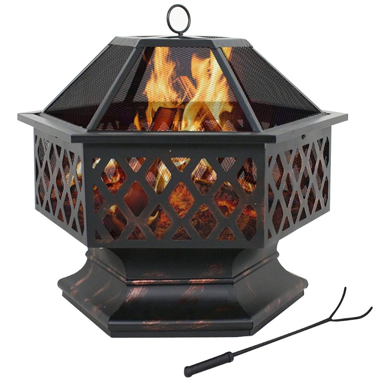 Zeny Hex Shaped Patio Fire Pit