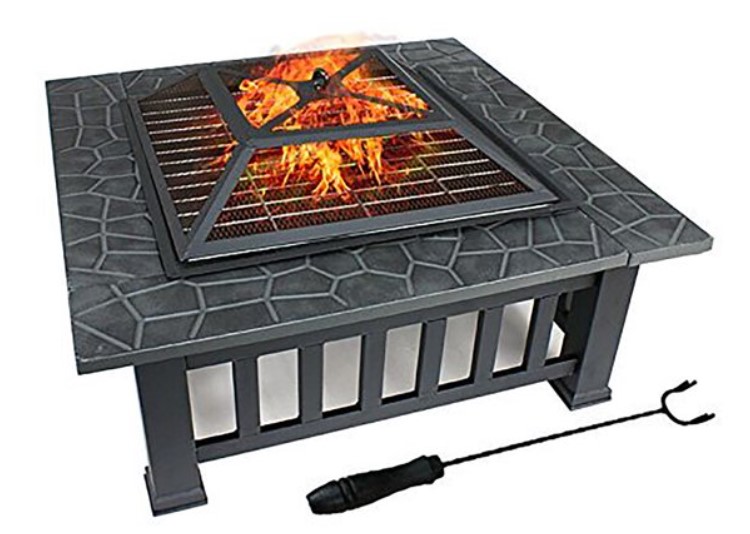 Backyard Patio Fire Pit Ideas-Zeny square fire pit