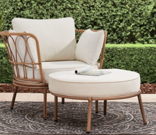 Better Homes & Gardens Willow Sage Cuddle Chair and Ottoman Set
