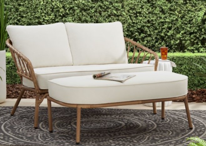 Better Homes & Gardens Willow Sage Loveseat and Ottoman Set
