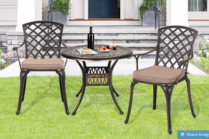 MAGIC UNION Casts Aluminum Bistro Set