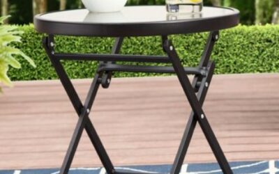 Mainstays Greyson Square-Steel Round Folding Table