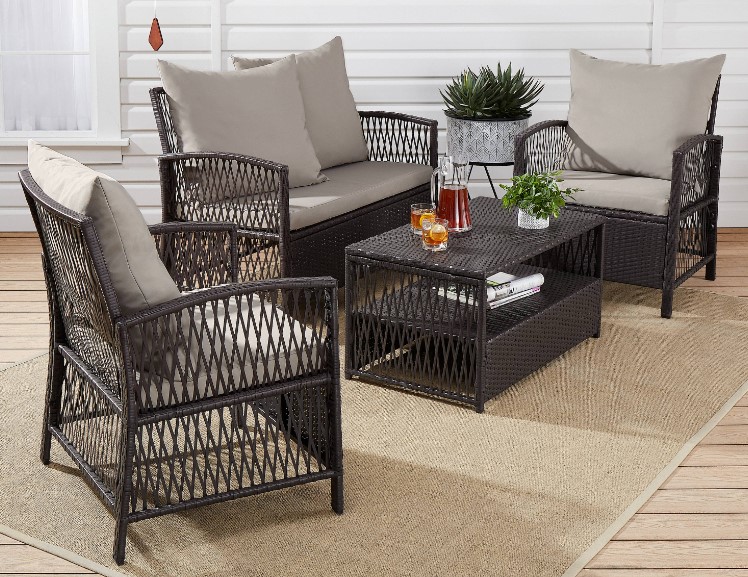 Outdoor Wicker Conversation Sets-3 Choices with Cushions under $300