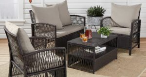 Mainstays Sanza Rattan Conversation Set Review