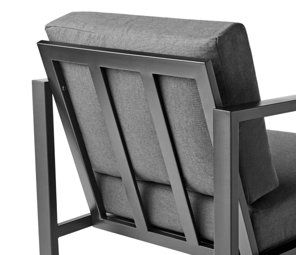 Mainstays Dashwood Metal Conversation set in grey back of seating
