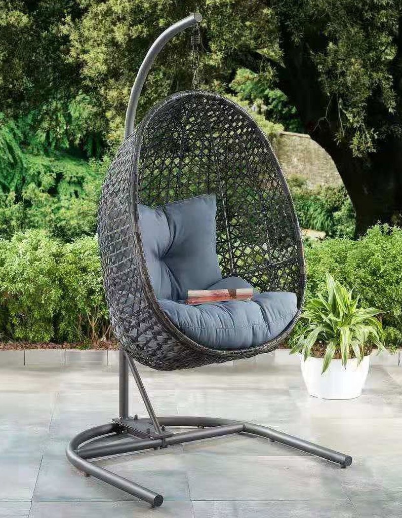 BHG wicker Hanging Egg chair with stand