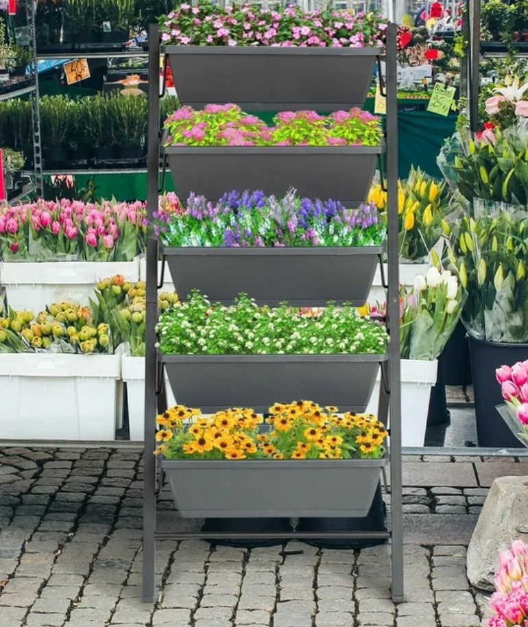 Costway 4-foot vertical garden with shelves