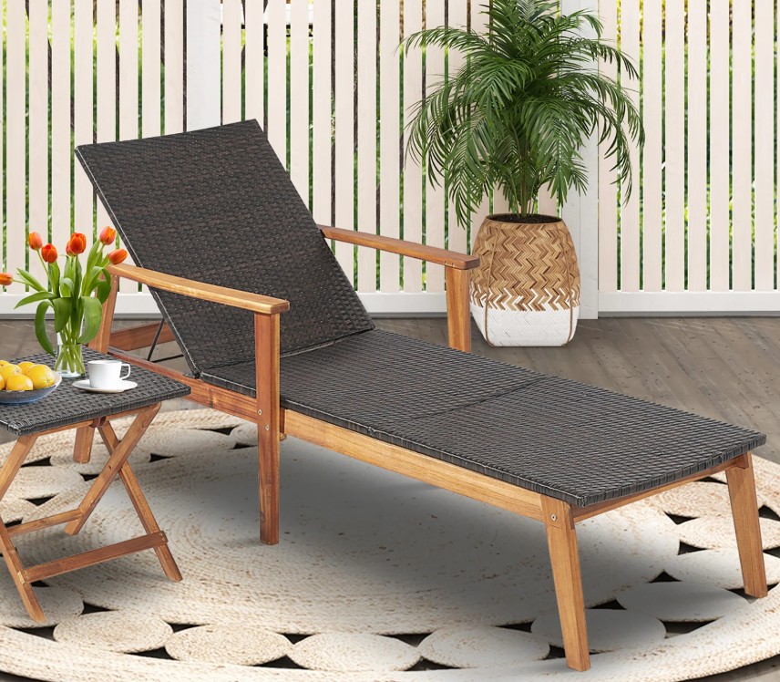 Costway patio chaise lounge