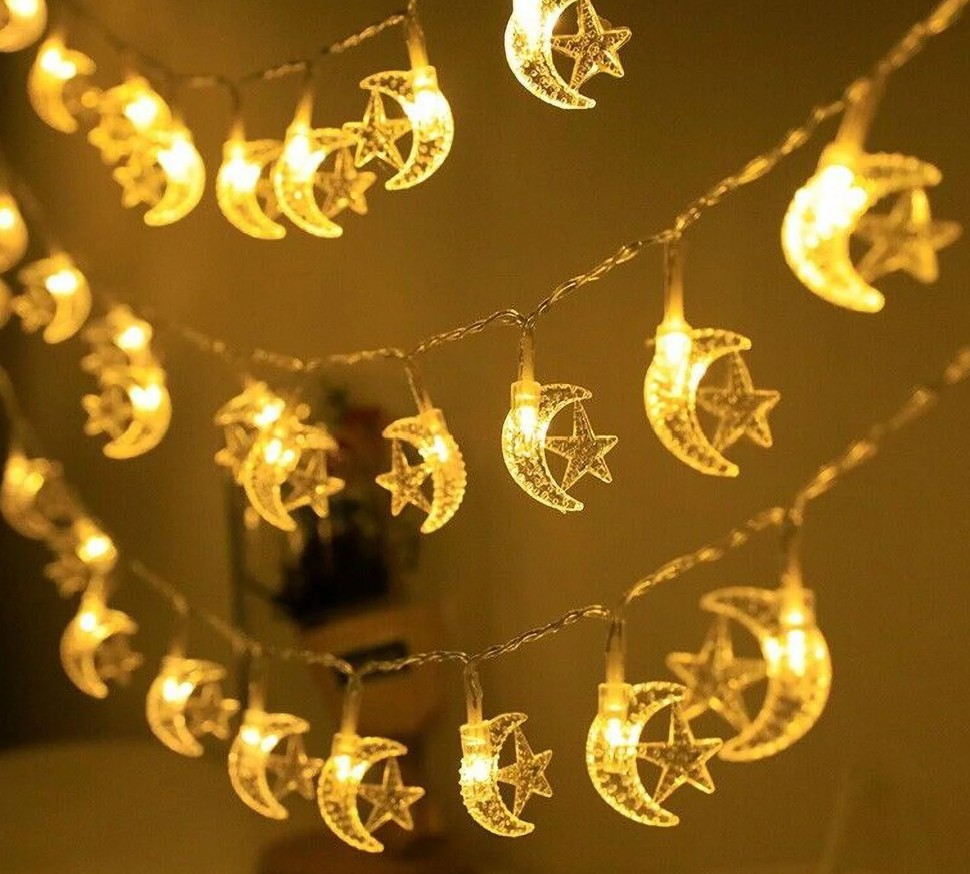 Moon-Star 30 light 15 ft Fairy string lights
