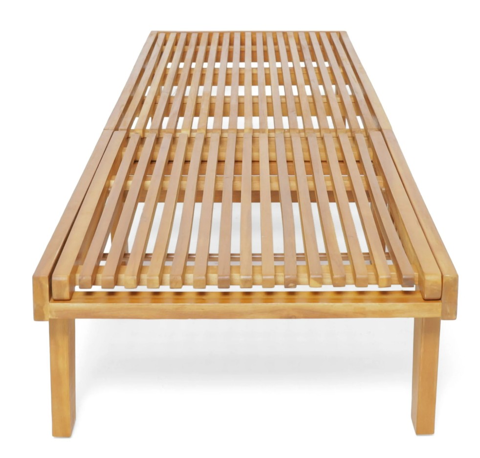 Noble House Nadine chaise lounger with back in flat position