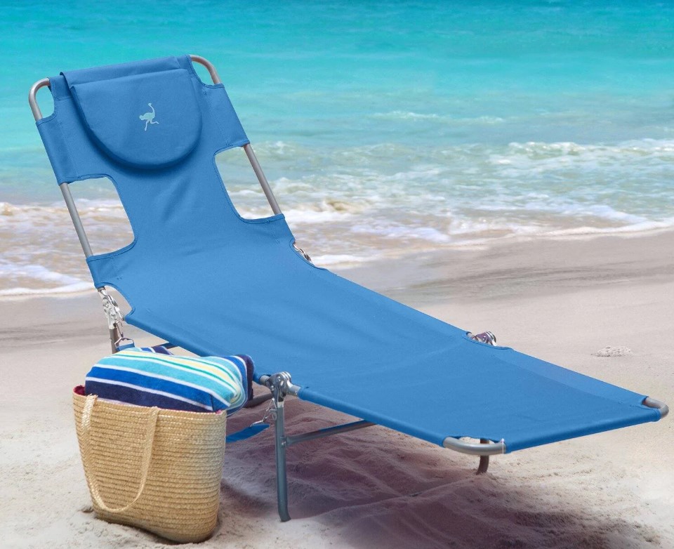Ostrich folding chaise lounge