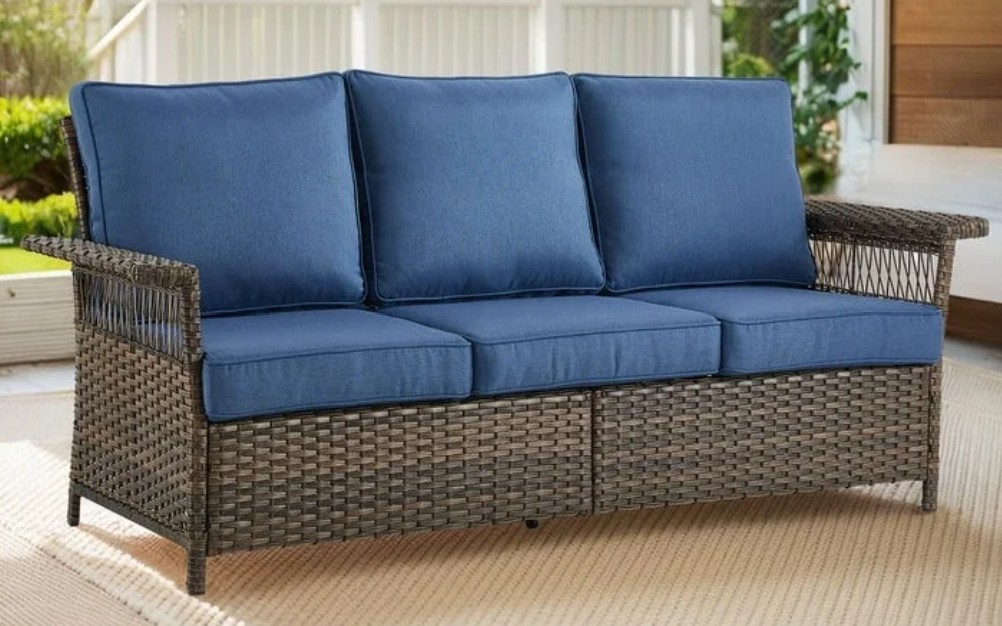 Parkwell wicker 3-seat patio sofa