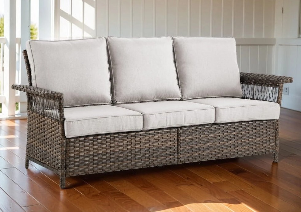 Pocassy wicker patio sofa