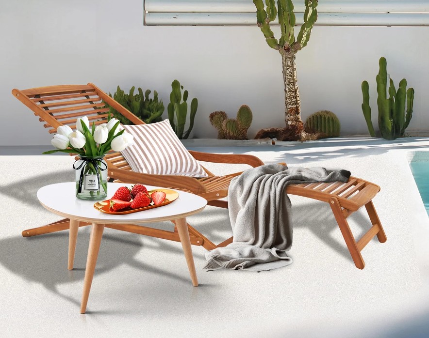 SamyoHome foldable patio lounge chair