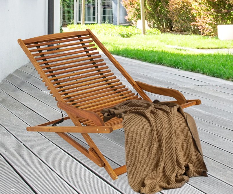 SamyoHome foldable patio lounger can be used without footrest