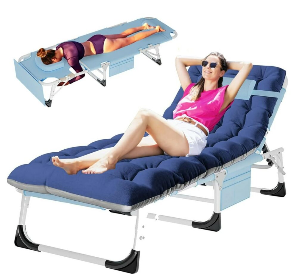 Slsy padded folding lounge chair