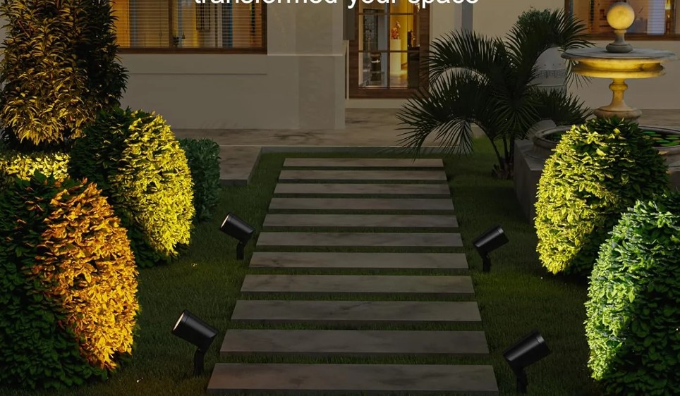 Smart RGBWWIC landscape spotlights color changing low voltage with app controll