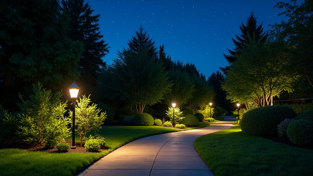 Solar-Powered Garden Lighting